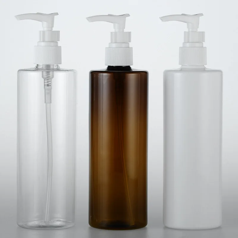 

2pcs High-capacity 350ml flat shoulder bottle Socket pump bottle Emulsion shampoo shower gel bottle bottling wholesale BQ047