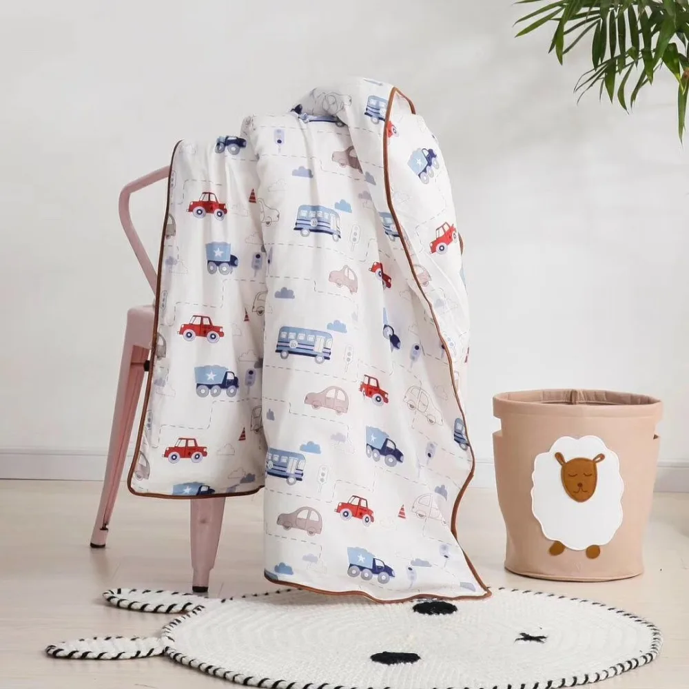 1 piece 120x150cm baby bedding duvet cover muslin cotton super soft baby kids quilt cover (17)