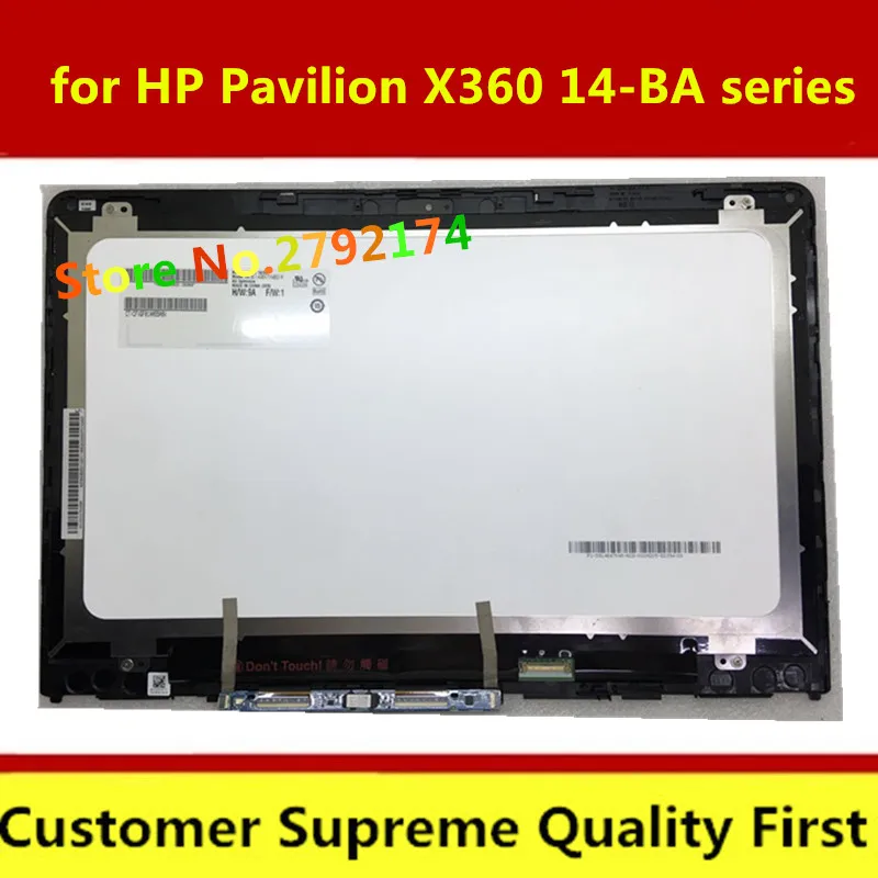 

Free shipping Original for HP Pavilion X360 14-BA 1366*768 or 1920*1080 Touch Screen Digitizer LCD Display Assembly