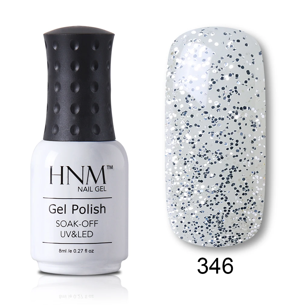 HNM 8 мл Лак для ногтей тиснение Блестящий лак для ногтей Vernis a Ongle Nagellak бриллиантовый Блестящий Гель-лак для ногтей Гибридный лак - Цвет: 346