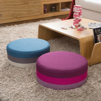 

Simple low stool fabric fashion round stool coffee table stool color children's stool