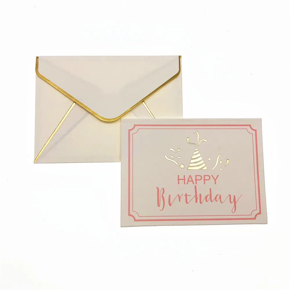 Подарок на день рождения ребенка, открытка ручной работы, открытки на день рождения, пригласительные конверты, подарочные открытки, открытки на день рождения ребенка, красивые открытки - Цвет: happy birhtday