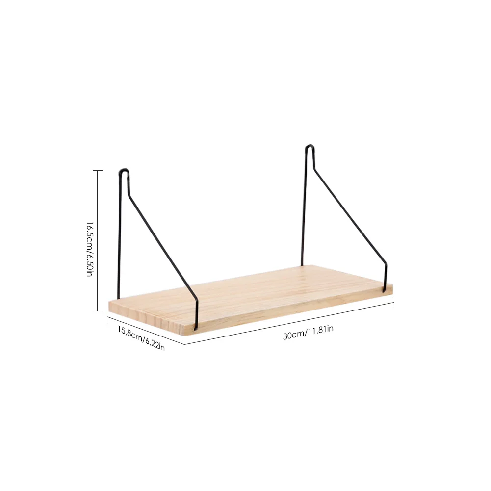 Деревянная настенная полка в скандинавском стиле, железная перегородка, настенная подвесная полка для хранения вещей, стойка для дома и гостиной