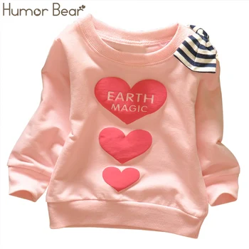 

Humor Bear Spring Autumn Fashion children clothing Round neck T-shirt fashion boys girls Long sleeve children's clothes