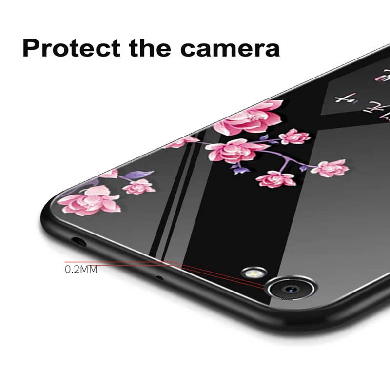 Закаленное Стекло КРЫШКА ДЛЯ Vivo V5 Капа Чехол Мягкий силиконовый чехол твёрдая обложка 5,5 ''для Vivo V5 V 5 телефонные чехлы корпус под плетенную сумку