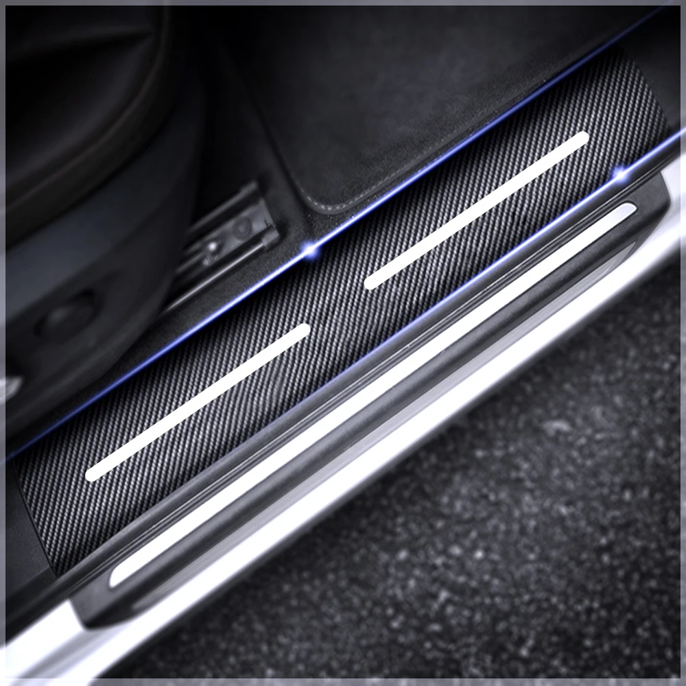 4D Наклейка из углеродного волокна для hyundai Genesis Coupe 2009 до дверные пороги для автомобилей Накладка на порог авто аксессуары