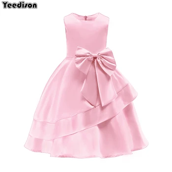 

2018 Pink Girls Princess Dress Children Evening Clothing Kid Formal Wedding Party Pageant Dresses For Girls Prom Gown 7 8 9 Year