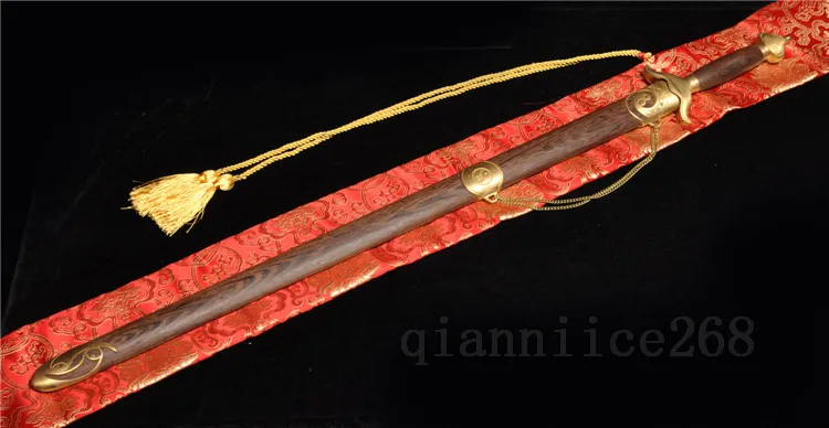 

Stainless steel ROSE WOOD SAYA CHINESE WUSHU SOFT SWORD kongfu sword