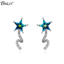 2017 Nueva Moda pendientes mujer moda Ohrstecker De Swarovski Elementos de cristal Estrella color de la forma Pendientes de la joyería