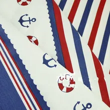 Syunss полосатая морская ветряная хлопковая ткань для шитья Telas Сделай Сам Лоскутное одеяло Тильда детское постельное белье ткань текстиль Tecido