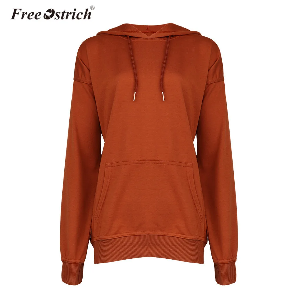 Толстовка в стиле страуса женская однотонная с капюшоном|casual hoodies|solid hoodiehoodie black |
