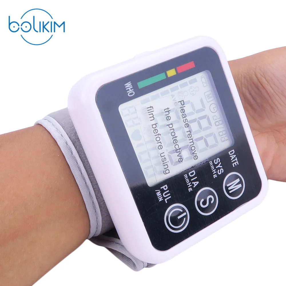 

BOLIKIM Health Care Automatic Wrist Blood Pressure Monitor Digital LCD Wrist Blood Pressure Meter Tonometer Sphygmomanometer