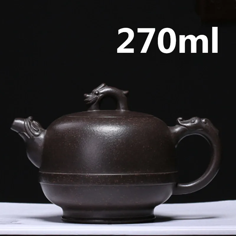 

China Tea Pot Kung Fu Tea Set Zisha Teapot Teapot Infuser 270ml LongQuan Hu New Design Famous Handmade Pots Drop Shipping
