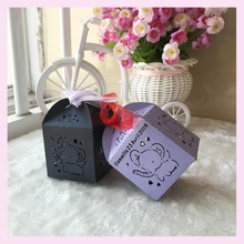 100 шт./партия, изящное лазерное украшение душевой кабины для детей с рисунком слона, украшение для дня рождения, на заказ