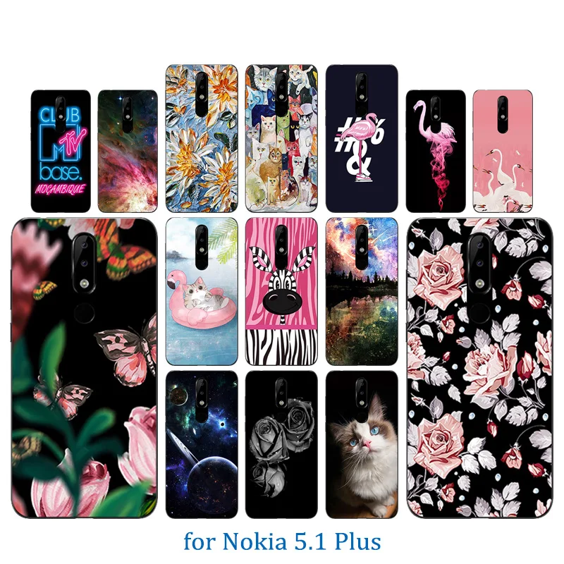 Phone Case 5.1 inch For Nokia Plus Back Cover Horse Pattern Soft TPU Silicon Capa for 5.1Plus Luxury Full Protector Shells |