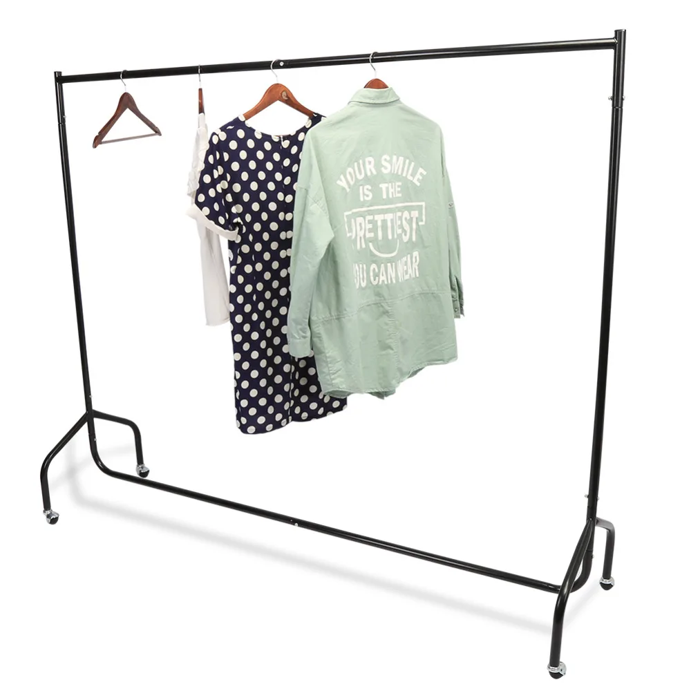Сверхмощный 6FT длинный металлический вешалка для одежды домашний магазин Rolling для показа одежды стойка