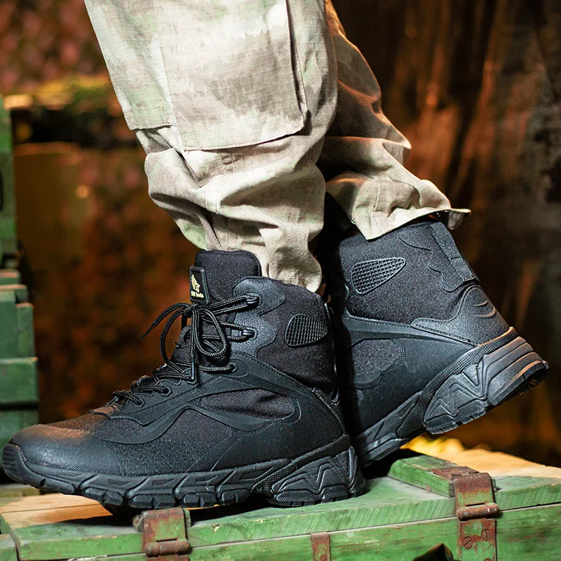 

Hiking Shoes Men's Military Tactical Boots Desert Ankle Lightweight Breathable Combat Boots Commando Outdoor Male Army Boots