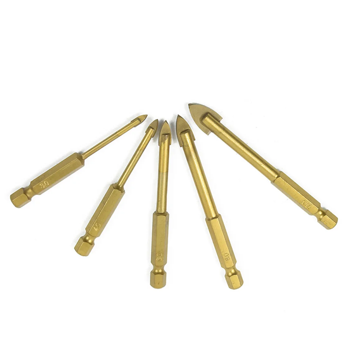 Titanium Coated Glass Drill Bit Set Tile & Glass Drill Bit 5pcs drill