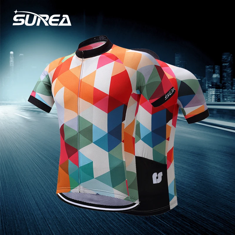 Image SUREA 2017 Quick Dry Cycling Jersey Summer Men Mtb Bicycle Short Clothing Ropa Bicicleta Maillot Ciclismo Bike Clothes #DX 15