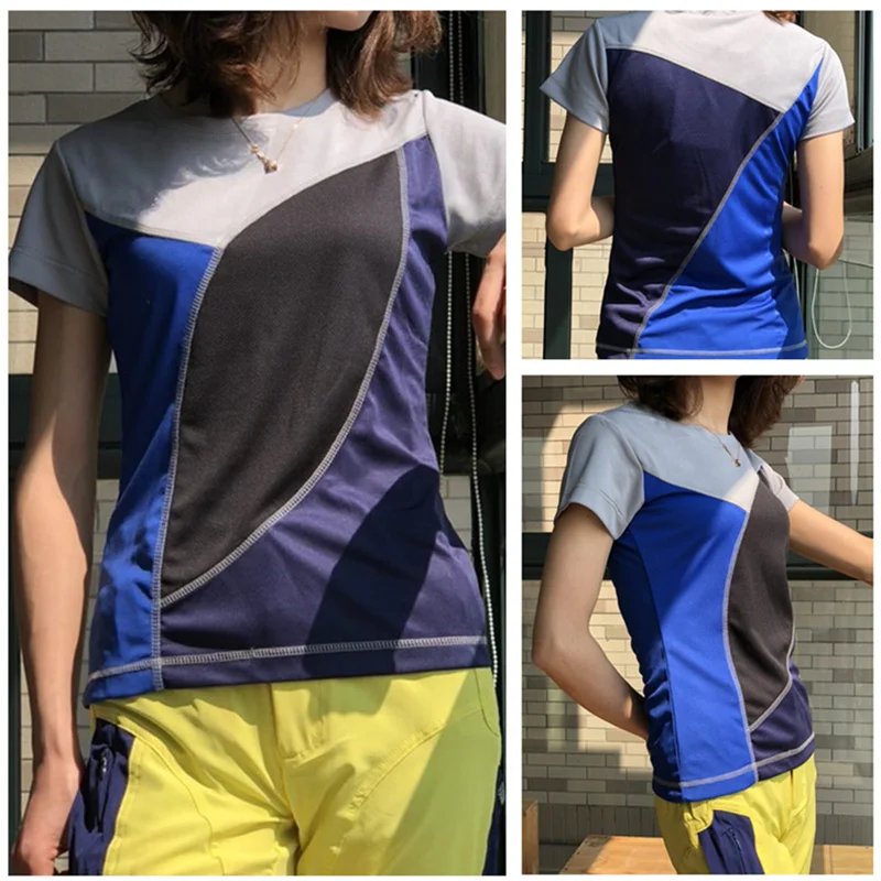 RAY GRACE женская летняя футболка для бега, быстросохнущие топы для фитнеса, дышащая футболка с коротким рукавом, женская футболка для занятий спортом на открытом воздухе