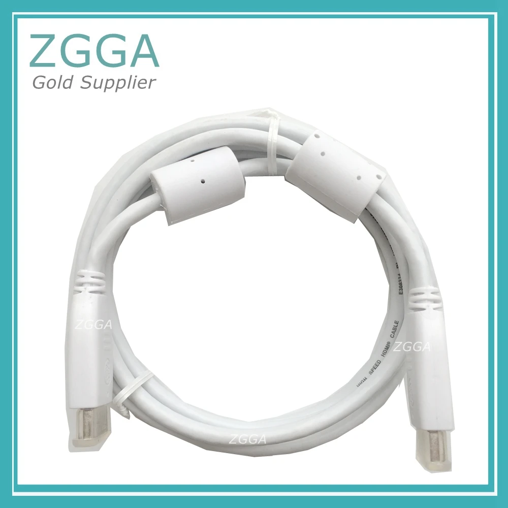 

Genuine NEW Hot Selling HDMI cable cord lead Port Cylindrical Connetor white color 3FT 2M metal-plated high speed 1080p