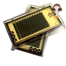 J& S 5 лотков/лот ресницы для наращивания ресниц 0,07 яркие черные накладные ресницы для макияжа