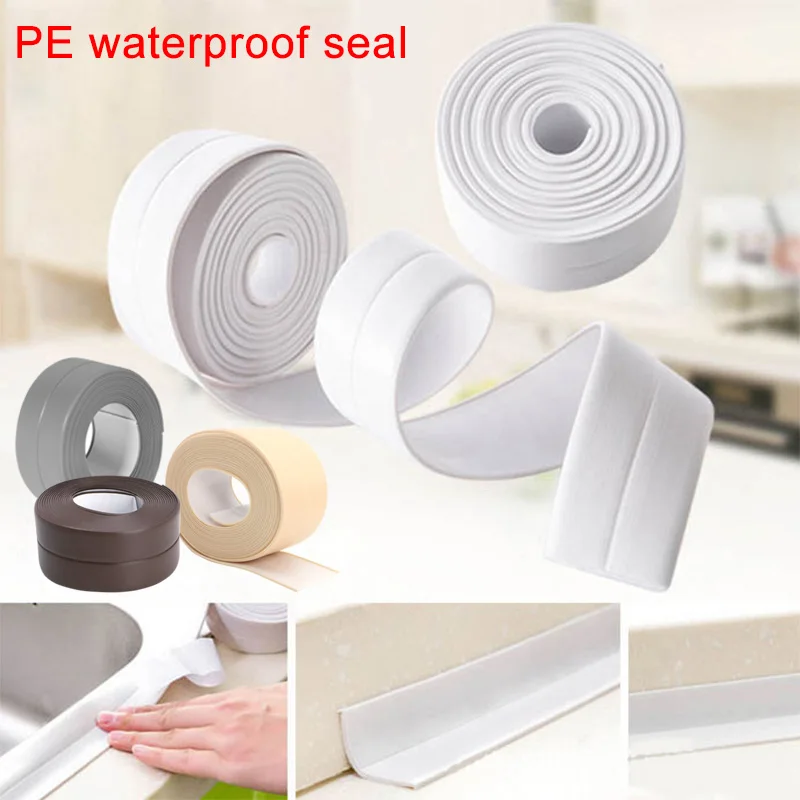

Newly Self Adhesive Waterproof Anti-moisture Bathroom PE Wall Sticker Kitchen Ceramic Stickers 3.8cmx3.2m XSD88