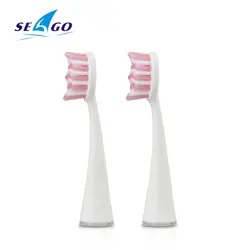 SEAGO звуковая зубная щетка головка сменная насадка для зубной щетки совместима с SG986/SG987 десен здоровье отбеливающая щетка головки SG861