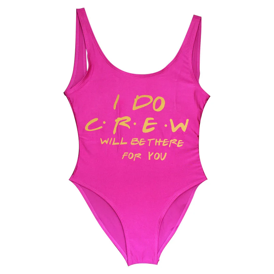 Золотой набивной невесты "I DO Crew" пляжная одежда невесты Цельный купальник Maillots de bain femmes боди подкладка бикини - Цвет: I DO Crew Purple