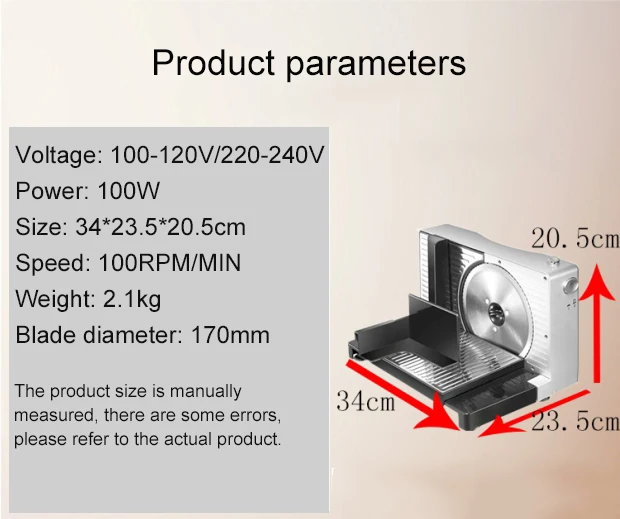 Электрический мясо рубанок полуавтоматическая резки мяса фруктов и овощей срез Семья Мини Складная Напряжение 100 V~ 120 V или 220 V~ 240 V