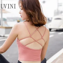 Укороченный топ спортивный Танк Женский для фитнеса и зала пуш-ап бюстгальтер спортивные штаны для бега жилет Сексуальная йога топики с мягкими чашечками Camisole