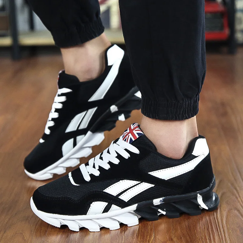 Vente bleu D'hiver Appartements Chaussures Casual rouge Pour Formateurs Dentelle Noir Respirant Léger up Et Noir Hommes Automne Cbjsho Qualité Chaude OqBWYEnUw