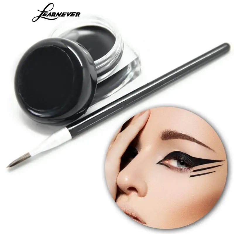 

LEARNEVER Long Lasting Eye Liner Waterproof Eyeliner Pen Makeup Eyeliner Shadow Gel + Makeup Brush kit LY067