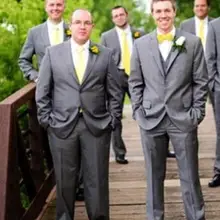 Новое Прибытие Жениха Смокинги Нотч мужские Костюмы Светло-Серый Groomsmen/Best Man Свадебный/Пром Костюмы(куртка+ Брюки+ Галстук+ Жилет