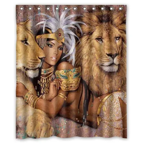 Beautiful Woman African Beautiful Woman 60(w)x72(h)Inch Bathroom Waterproof Shower Curtain Bath Curtain