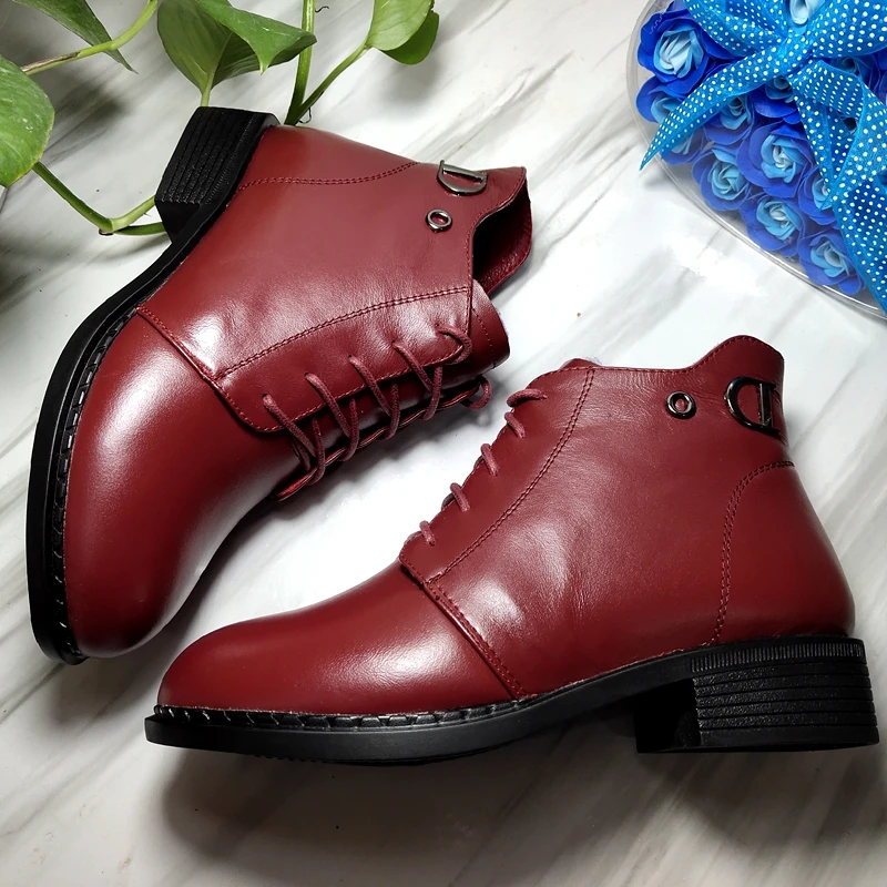 

Xiuningyan 2018 Superstar Soft Genuine Leather Square Heel Women Ankle Boots Runway Winter Shoes Office Lady Elegant Woman Boots