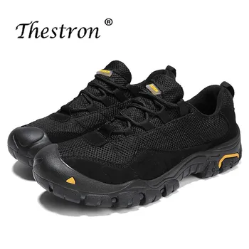 

Thestron Man Hiking Shoes Anti-Slip Mesh Sport Outdoor Spring Autumn Mens Rock Climbing Shoes Black Khaki Mountain Climbing Men