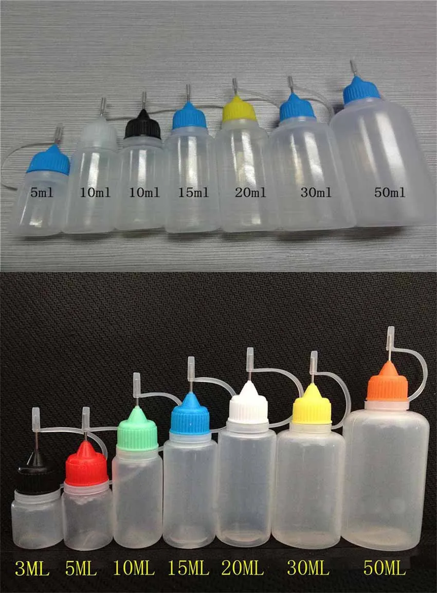 

50ml Needle Dropper bottle PE empty Plastic Translucent liquid Dropper oil bottles electronic cigarette liquid in bottles