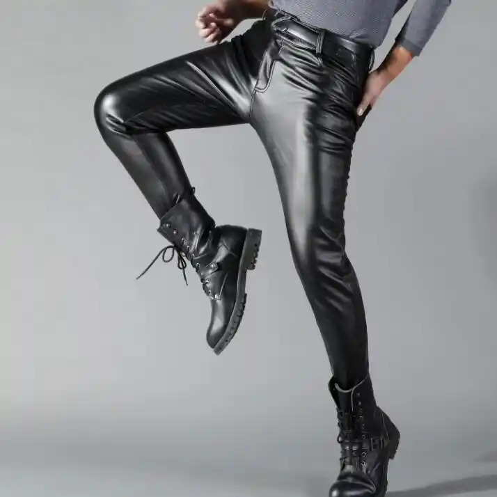 hot guys in leather pants