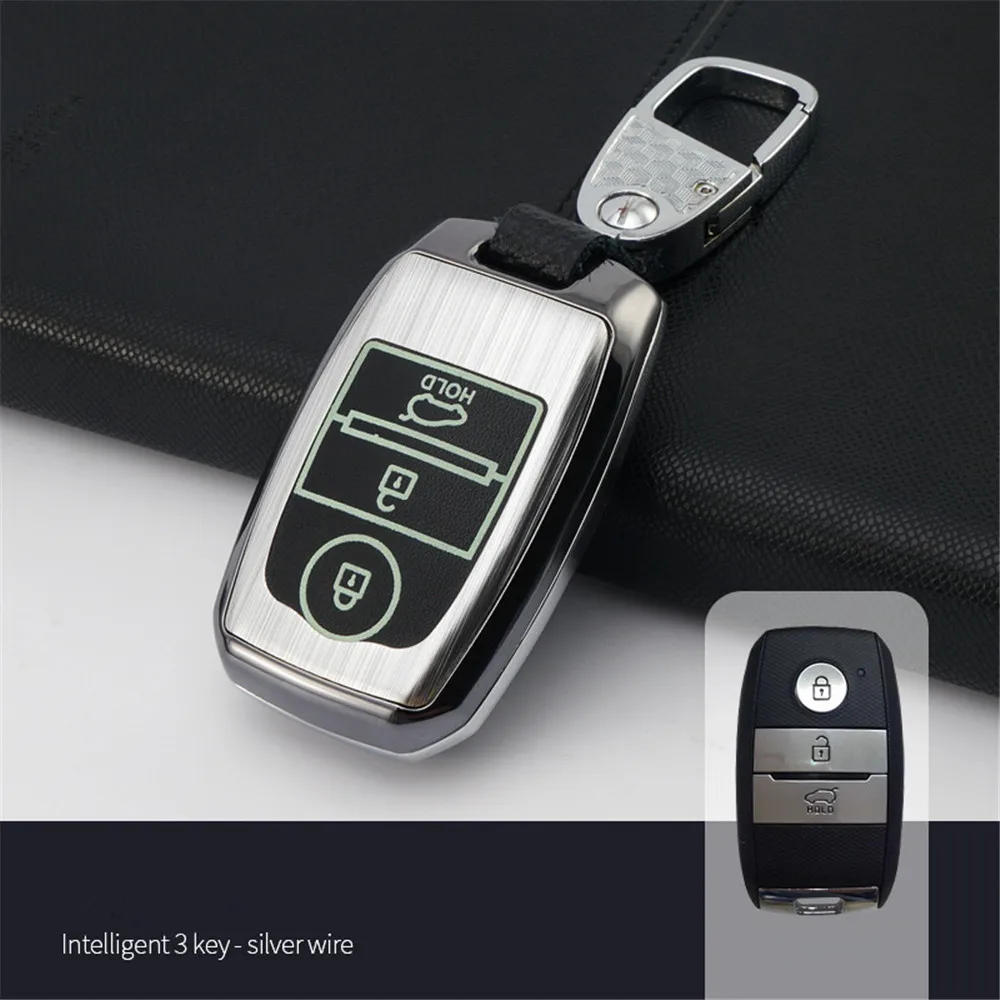 

car Key Case Cover ABS material Aluminium Alloy For KIA KX5 Rio Sportage QL ceed Optima Sorento cerato K2 K3 K4 K5