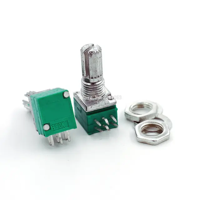 5PCS/LOT 6pin RK097N B50K B503 50K dual potentiometer with switch audio