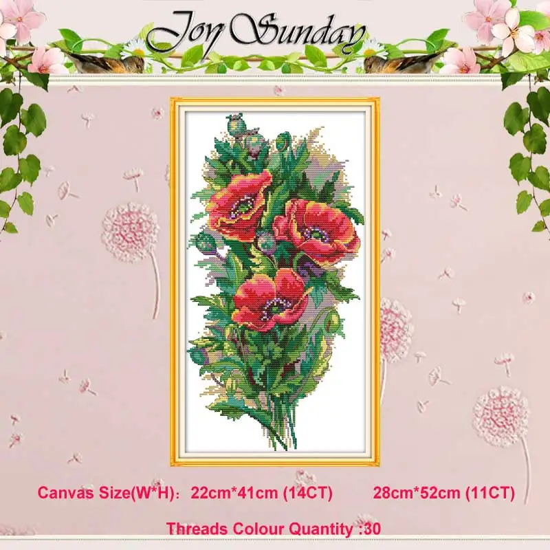 

A bunch of flowers painting counted 11CT 14CT Cross Stitch Set Wholesale DIY Cross-stitch Kit Embroidery Needlework Home Decor