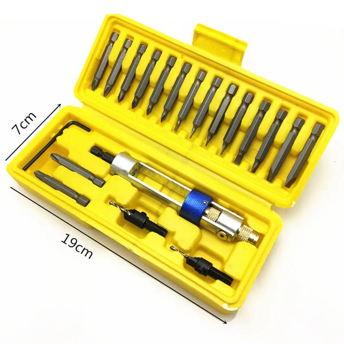 

20pcs/set Multifunction Half Time Drill Driver Swivel Head Quick-Change From Drilling to Driving Repair Tool Kits