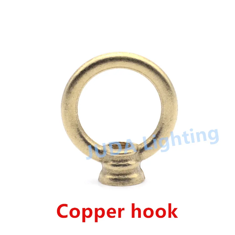 Us 1 88 Pure Copper Ring Copper Hook Brass M10 Threaded Ceiling Rose For Edison Retro Lamp Light Lamp Base Socket Lighting Accessories In Hooks From