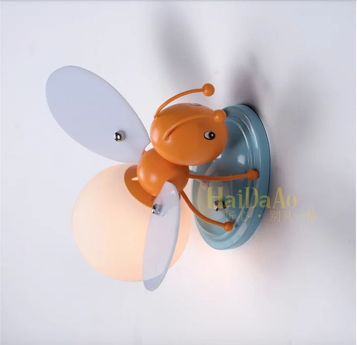 

honeybee shade LED wall lamp bedside children room cartoon decoration LED wall lamp