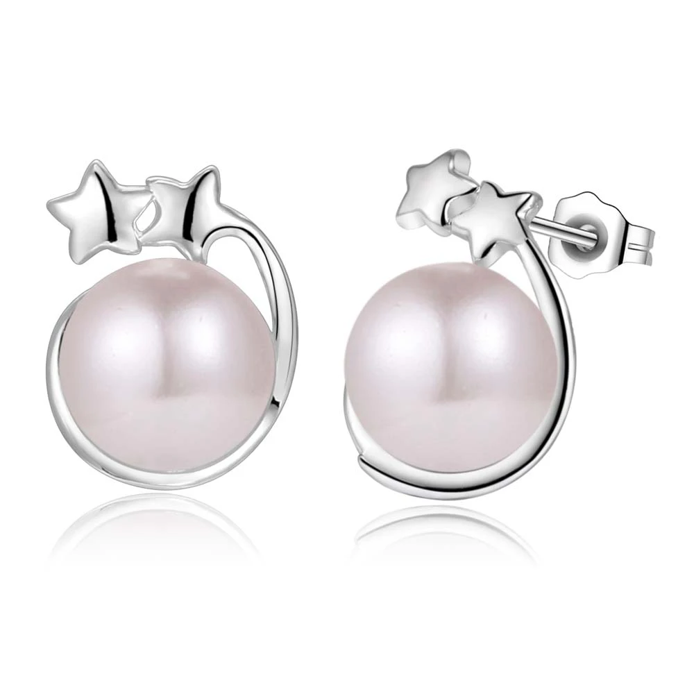 

pink bead star stud high quality Silver Earrings for women fashion jewelry earrings /WHBSOLYX ZWCJLWCM