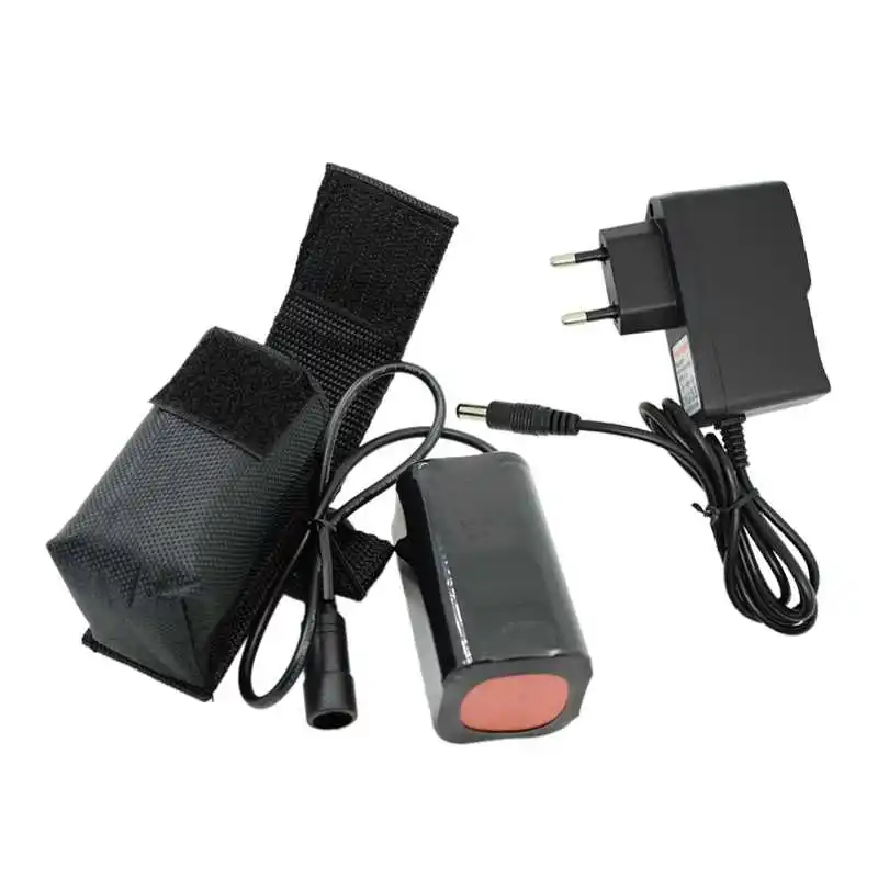 

WasaFire New 18650 battery Rechargeable 6400mAh battery pack+ 8.4V Charger for T6 LED bicycle light led bike 4*18650 batteries