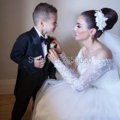 2016-Wedding-Dresses-Ball-Gown-Boat-Neck-Tulle-Long-Sleeve-Lace-Applique-vestidos-de-noiva-trouwjurk (3)