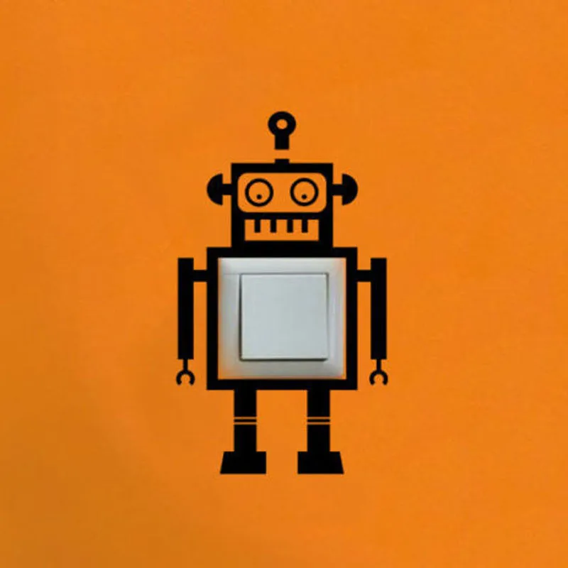 

Cute Robot Light Switch Wall Sticker Vinyl Decal Home Decor 4WS0121