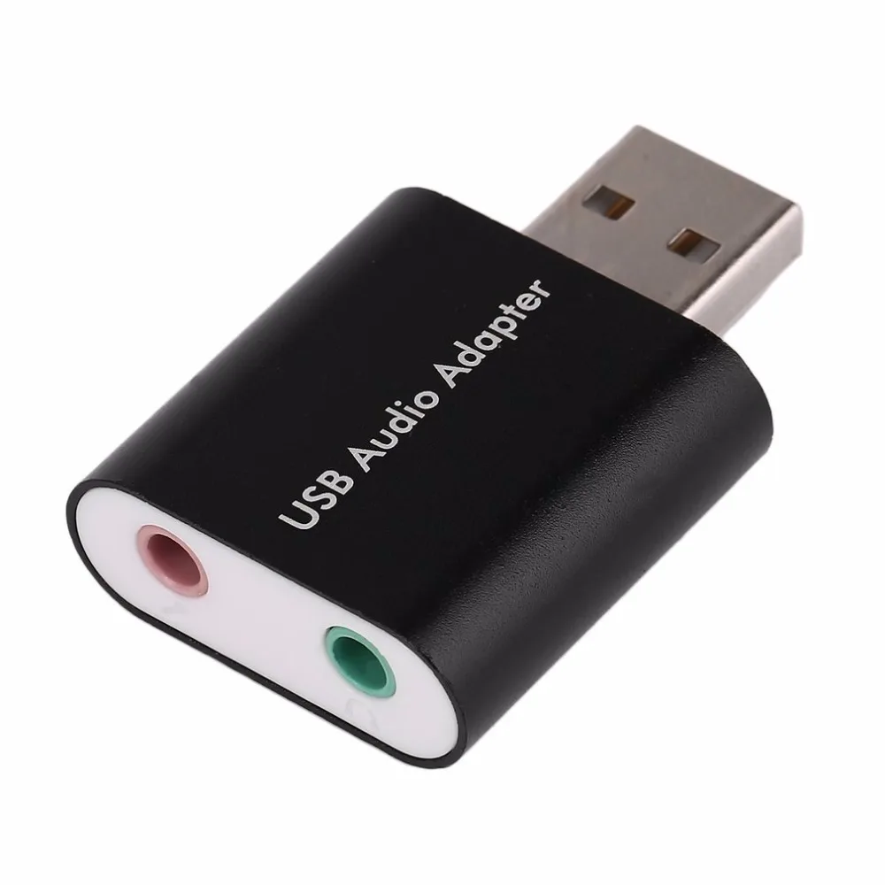 Внешний USB 2,0 7,1 CH Виртуальная Звуковая карта адаптер конвертер ноутбук